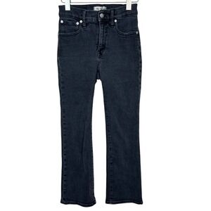 Madewell Cali‎ Demi Boot Black Wash Jeans Size 25